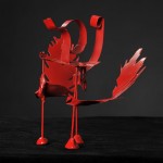 Rood IJzerdraad vogel